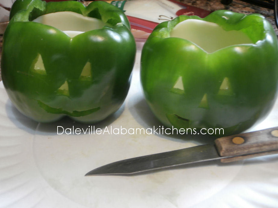 Tricks for The Month of October! Italian Stuffed Jack-O-Peppers! #Halloween #Boo